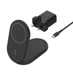 Power your devices efficiently and stylishly with the BELKIN BOOSTCHARGE Magnetic Foldable Wireless Charger.