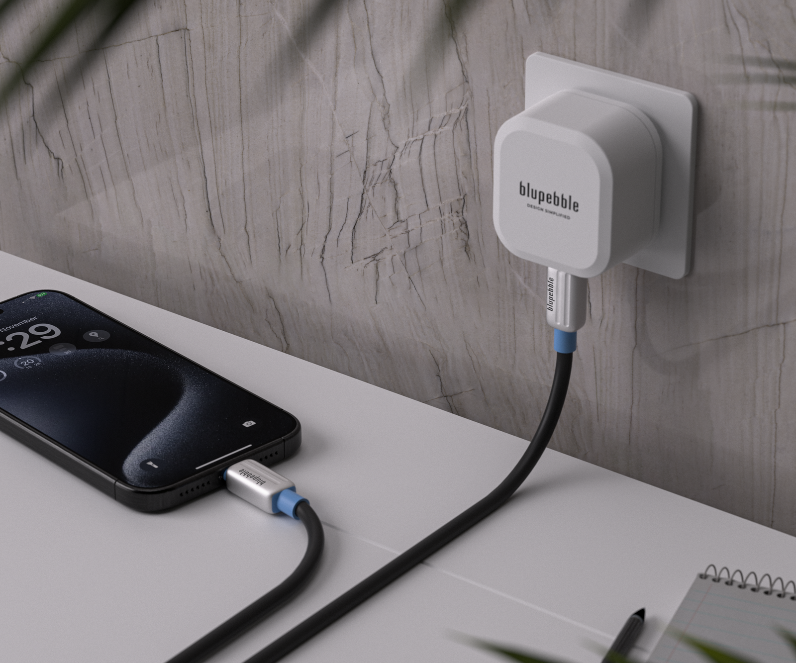 BluPebble PowerFlow: High-Speed USB-C to USB-C Cable (240W, 2-Meter) - Image 2