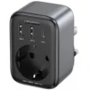 Make global charging simple with the UGREEN 4-in-1 Travel Adapter Black (15261)