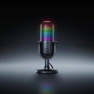 Razer Seiren V3 Chroma RGB USB Microphone (RZ19-05060100-R3M1) - Studio-Quality Audio with Tap-to-Mute and RGB Lighting