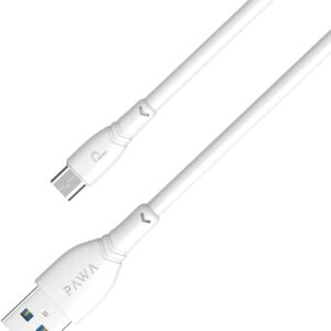 PAWA 2.4A QUICK CHARGING 1.2M DATA CABLE MICRO WHITE PW-12PVCATOM-WH
