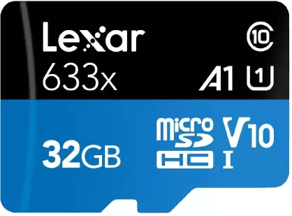 Lexar High-Performance 633x microSDXC UHS-I 32GB Card - Up to 100MB/s (LMS0633032G-BNNNG)