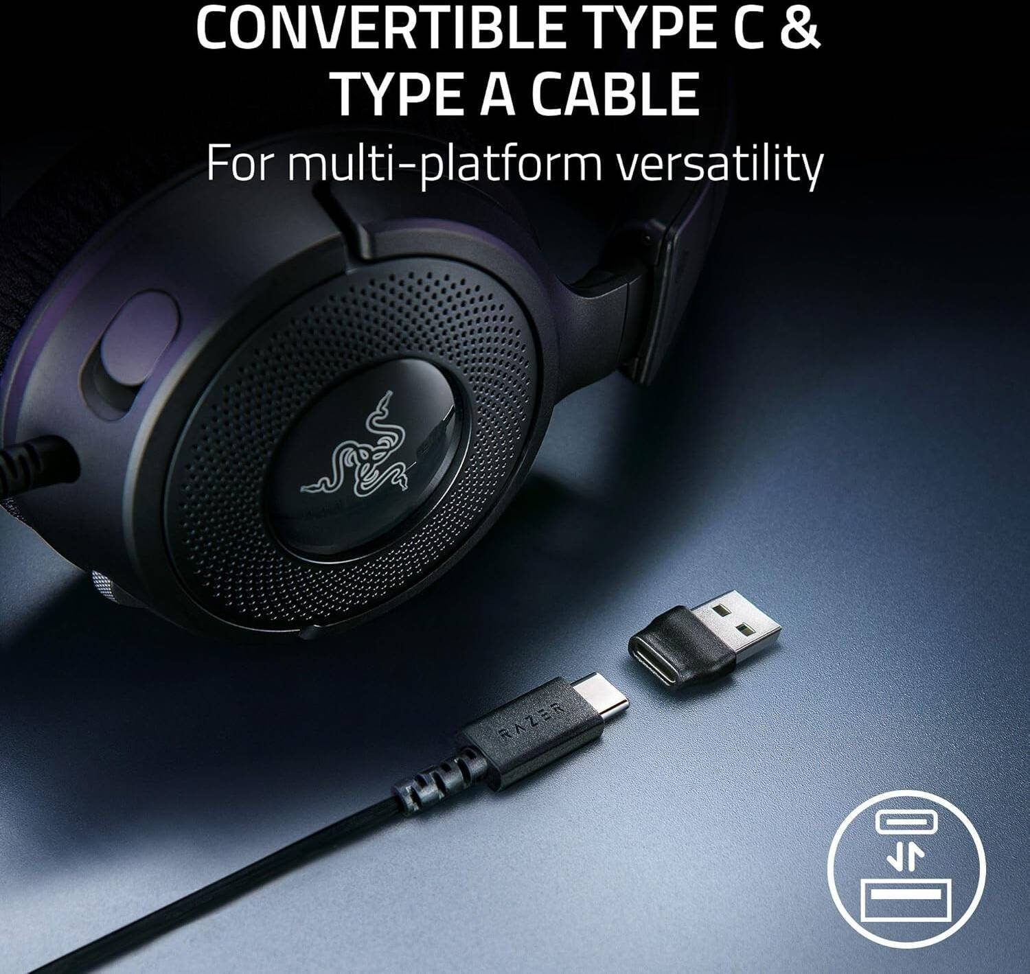 Razer Kraken V4 X Wired Gaming Headset (Black, RZ04-05180100-R3M1) - Comfort and Clear Audio for Gamers - Image 3