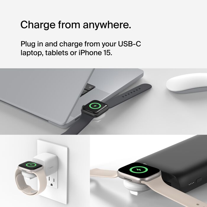 BELKIN APPLE WATCH USB C BOOST CHARGE PRO PORTABLE WHITE WIZ022GIWH-B1 - Image 9