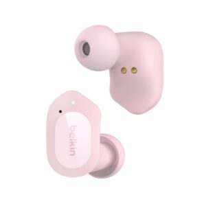 Enjoy powerful, crystal-clear sound wherever you go with the Belkin SoundForm Play True Wireless Earbuds.