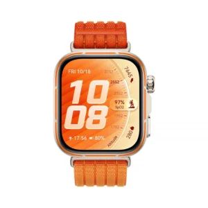 HUAWEI WATCH FIT 5 PRO GREY ALUMINUM ALLOY CASE GRADIENT ORANGE NYLON STRAP NKI-B29 55020HRD