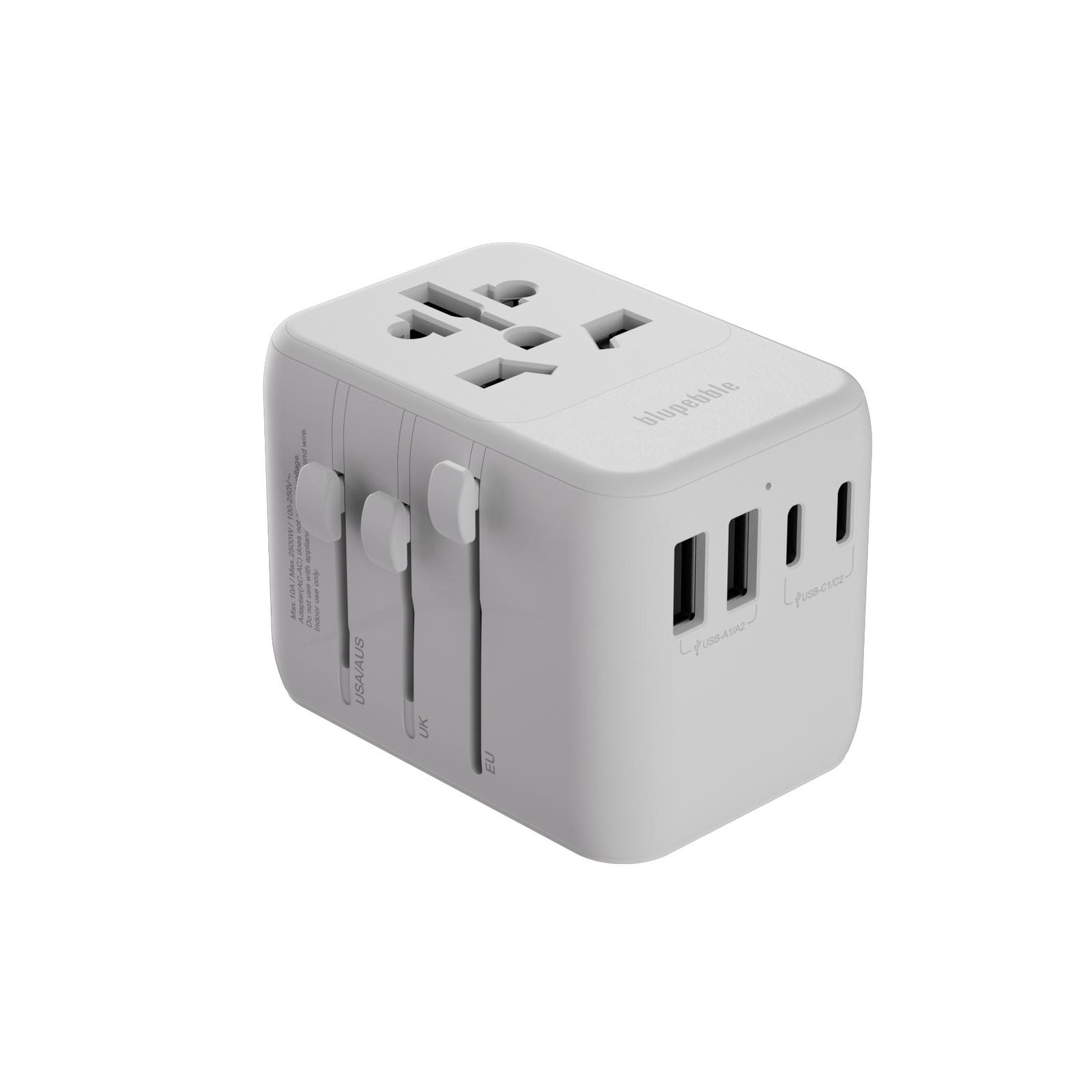 Bluepebble Passport 5 World Travel Adapter with GaN III Tech - 35W, 3 USB-C & 2 USB-A BP-TVL005 - Image 3