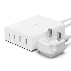 BELKIN CHARGE PRO 108W 4 PORT GAN CHARGER WHITE WCH010MYWH