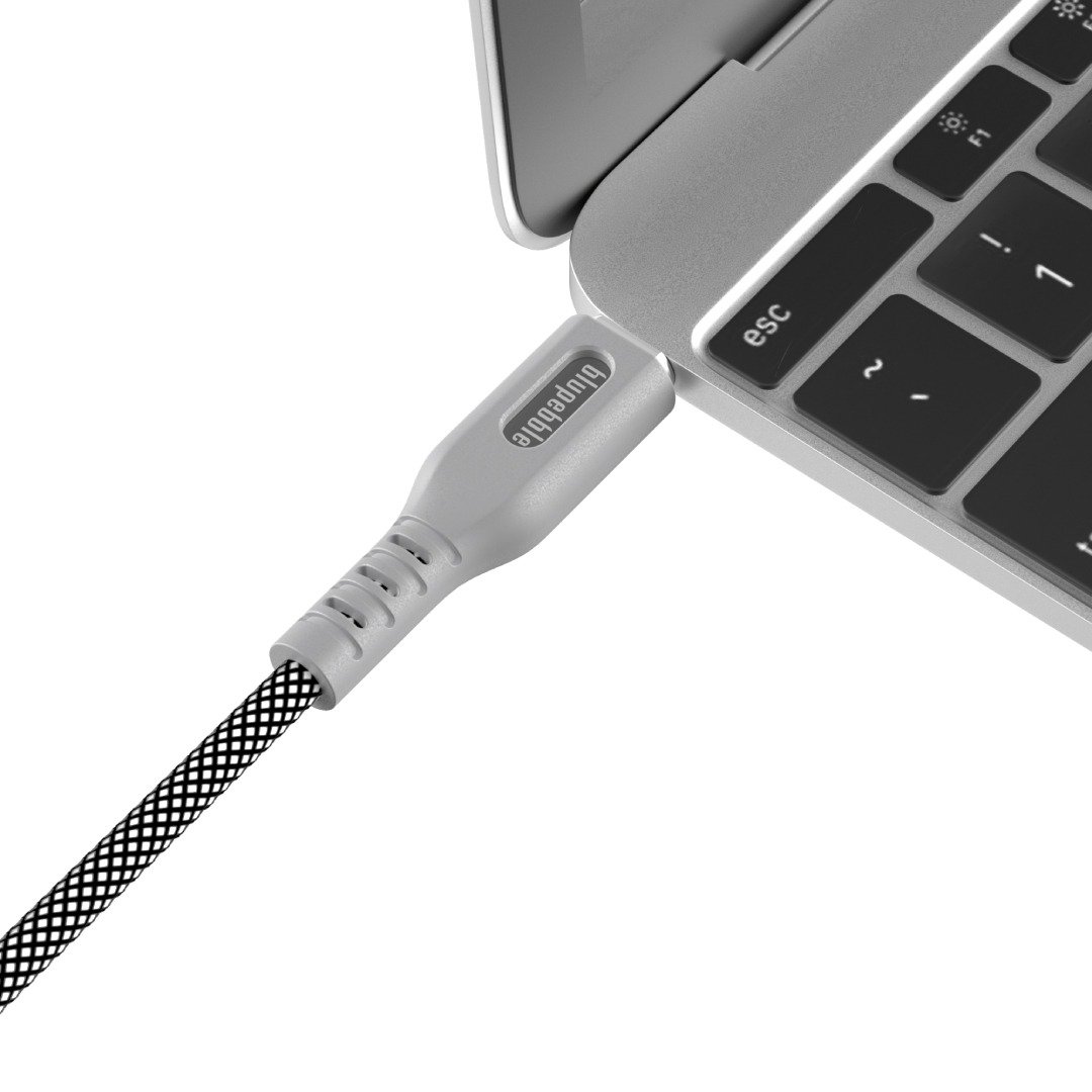 BluPebble PowerFlow Magnetic USB-C to USB-C Cable 3.3ft 60W 1-Meter Grey (BP-PFUSBC1M-GY) - Image 5
