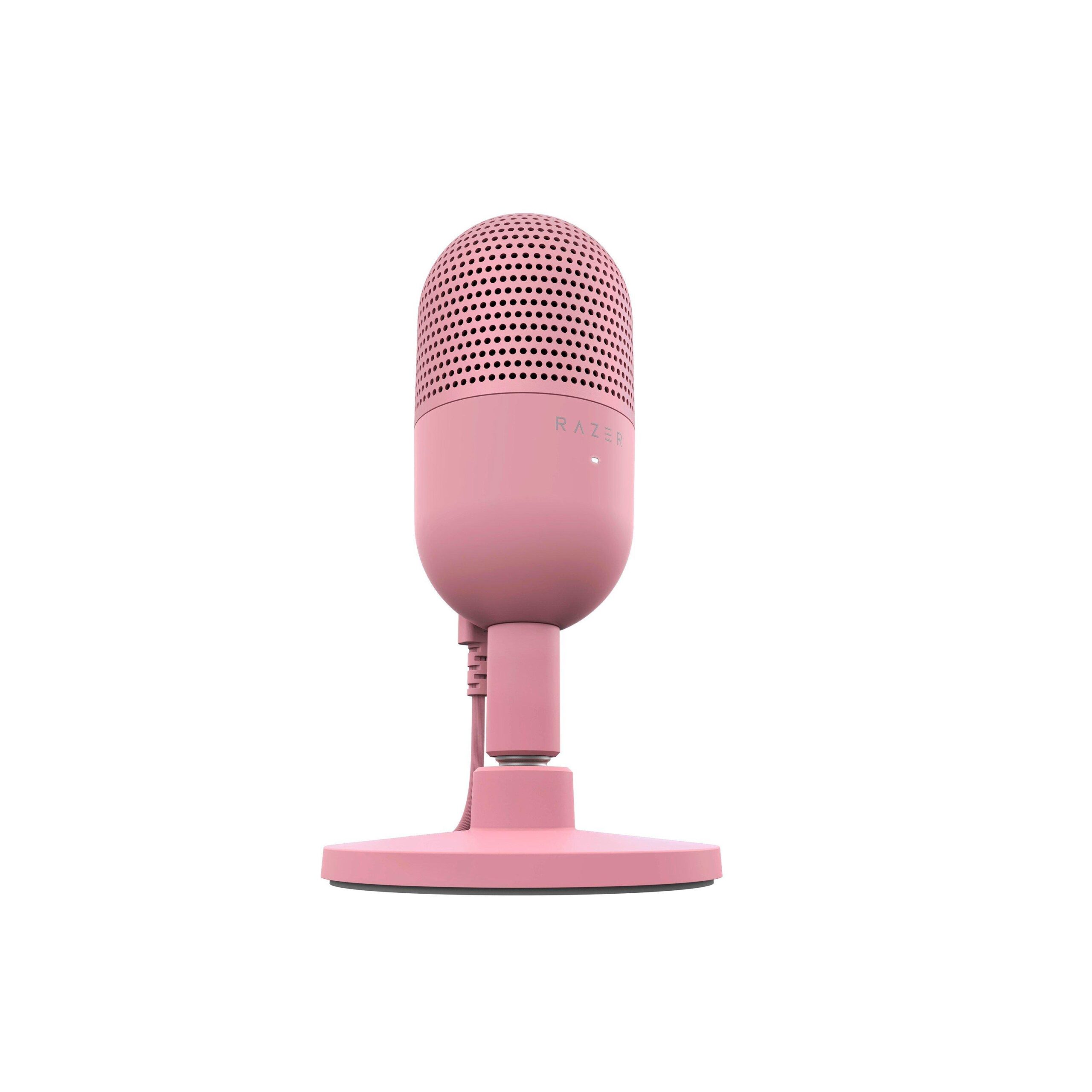 Take your streaming, gaming, and content creation to the next level with the Razer Seiren V3 Mini Ultra-Compact USB Microphone in stylish Pink (Quartz