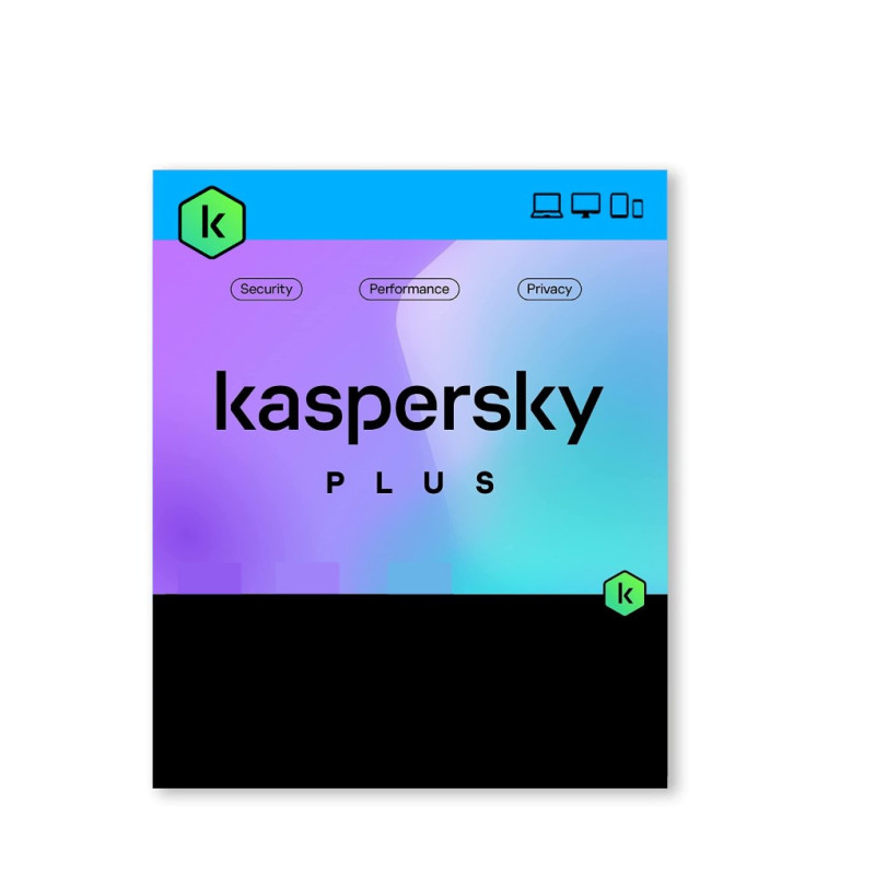 Protect your digital world with confidence using Kaspersky Plus Security for 1 user.