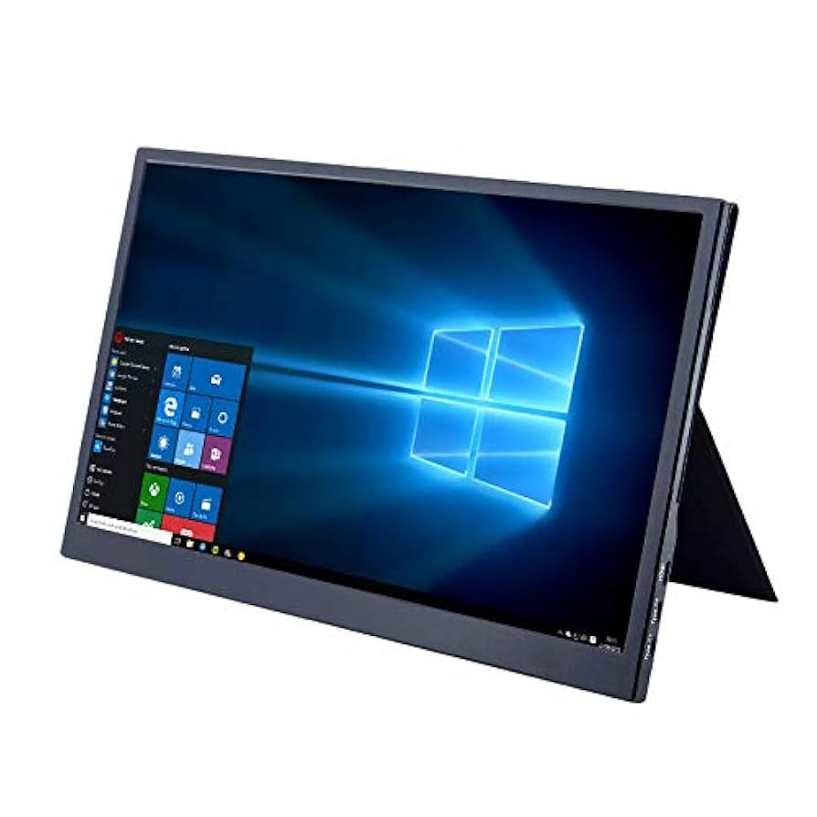 Boost your productivity and entertainment with the ANMITE 15.6-inch IPS Full HD Aluminium Touch Portable Monitor in sleek black.