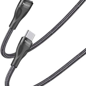 YESIDO 12W USB-C TO LIGHTNING CABLE 30CM BLACK CA82