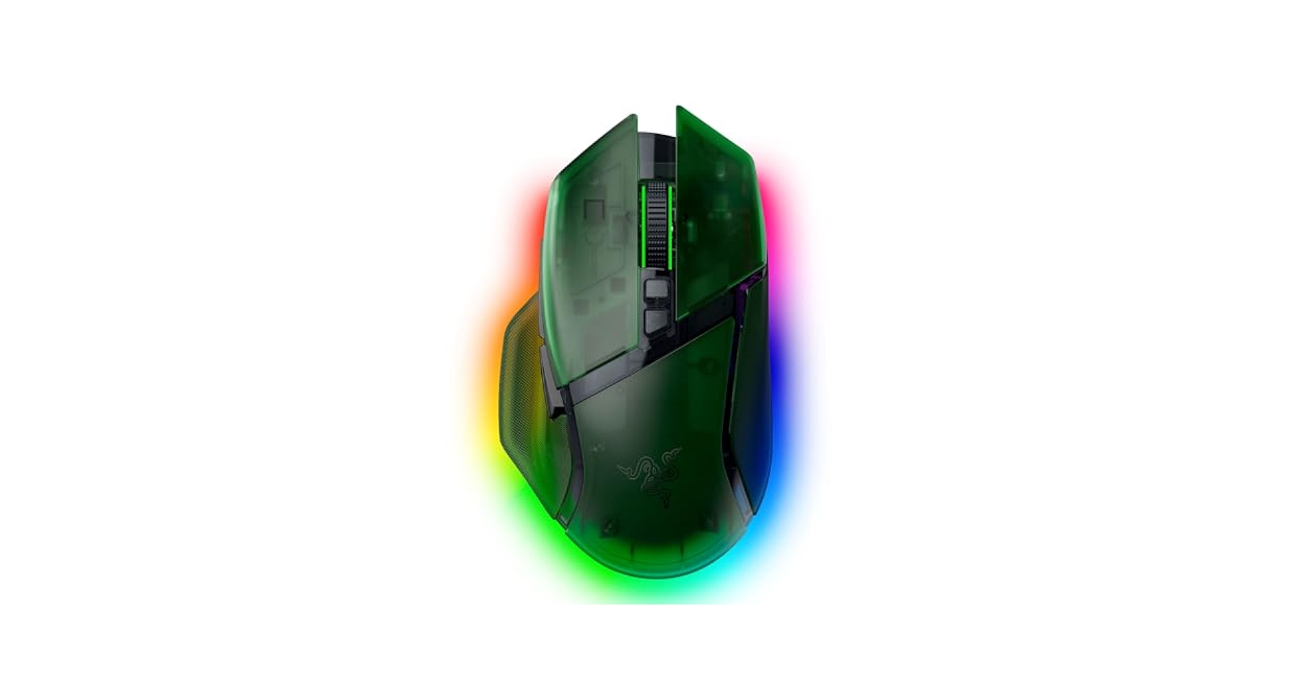 Unleash peak performance with the Razer Basilisk V3 Pro Ergonomic Wireless Gaming Mouse in Phantom Green Edition.
