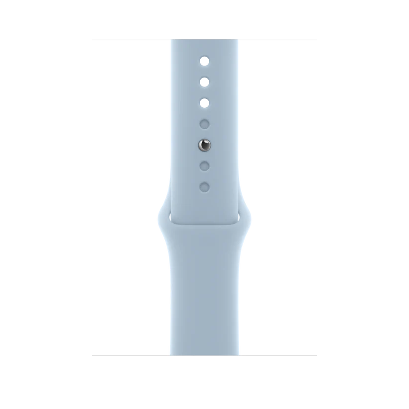 Elevate your Apple Watch with the 45MM Light Blue Sport Band (S/M) – Model MWMU3.