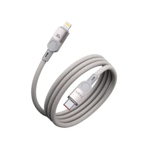 PAWA LEVIN MAGNETIC BRAIDED USB C TO LIGHTNING 30W CABLE 1M GREY TITANIUM PW-12BDM252-GYTT