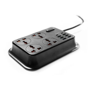 MOXOM 4 ANTI-STATIC POWER SOCKET 2M CORD 3.4A WHITE MX-ST06