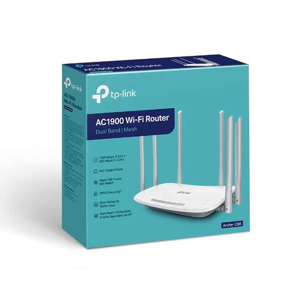 TP-LINK AC1900 DUAL BAND MESH WIFI ROUTER ARCHER C86 - Image 4