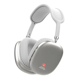 SWISS MILITARY AIRFLOW ADVANCED NOISE CANCELLING WIRELESS HEADPHONE SILVER SM-AU-HS-AIRFLOW-ANC-SIL