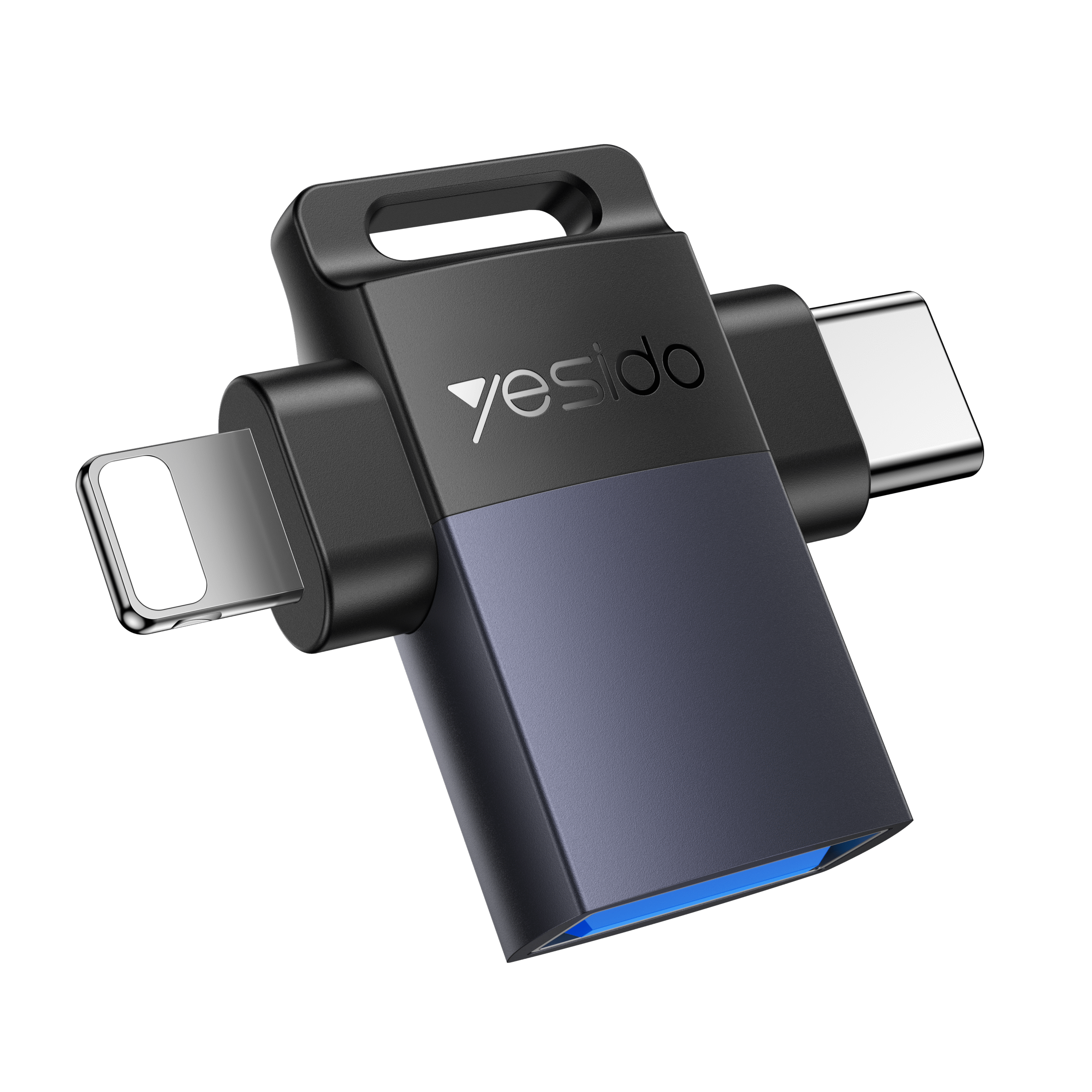 YESIDO OTG Adapter GS35 – Compact Black Converter