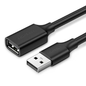 UGREEN USB 2.0 A MALE TO A FEMALE CABLE 1M BLACK 10314