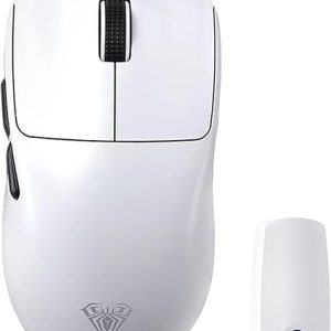 AULA ERGONOMIC TRI MODE WIRELESS GAMING MOUSE 26000 DPI WITH PAW3395 SENSOR SC900 PRO WHITE
