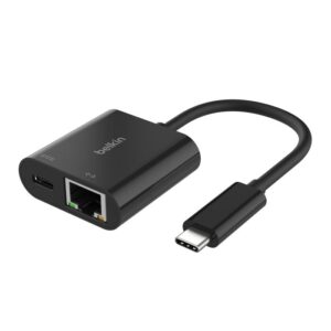 BELKIN CONNECT USB-C TO ETHERNET + CHARGE ADAPTER 100W INC019BTBK