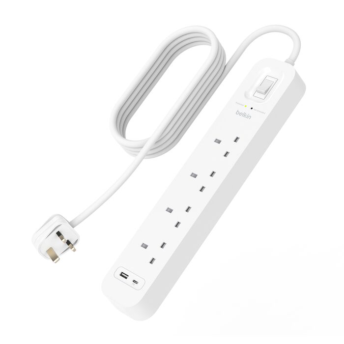 Belkin 4 Port Surge Protector USB C USB A 2M