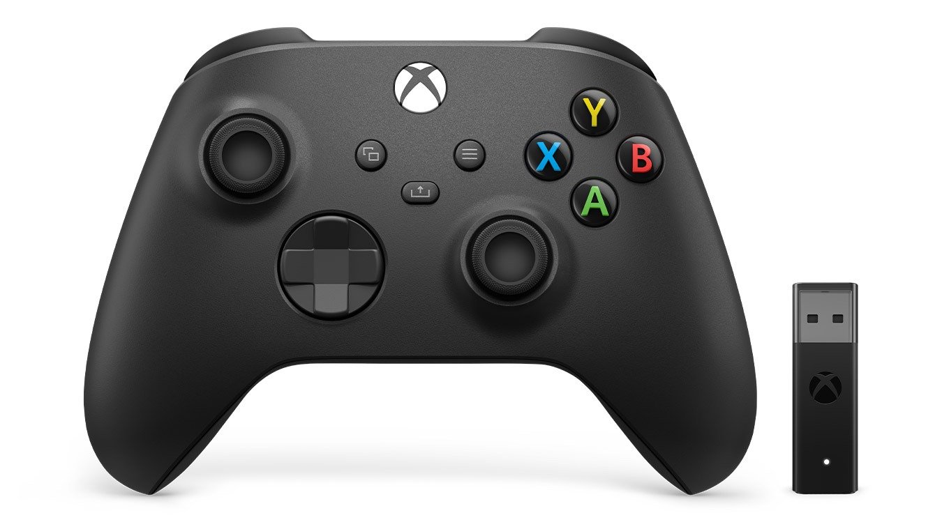 Xbox Controller + Wireless Adapter for Windows Black - Image 2