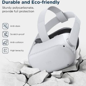 KIWI DESIGN VR SHELL PROTECTIVE COVER WITH TWO SIDE COMPATIBLE SILICONE WHITE Q25-2.2 HJT-326
