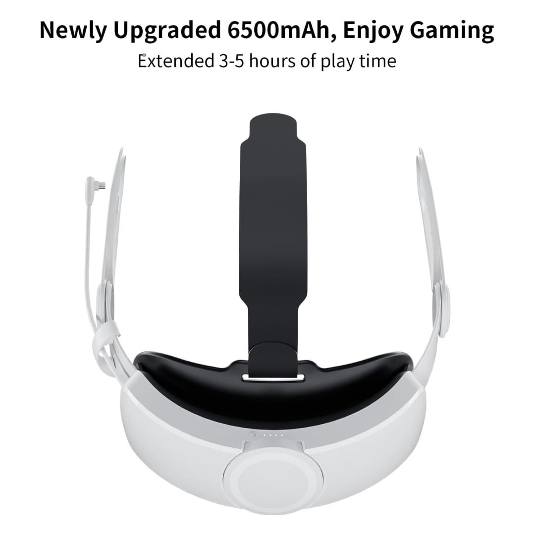 BLUPEBBLE ELITE ADJUSTABLE HEAD STRAP Q3 FOR META QUEST 3 WHITE BP-VRQ3HSTRAP-WH - Image 6
