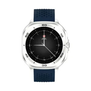 SWISS MILITARY DOM 7 SILVER FRAME WITH BLUE SILICONE STRAP SM-WCH-DOM7-SILF-BLUS