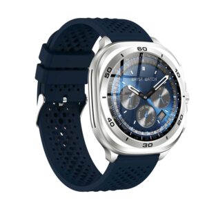 SWISS MILITARY DOM 7 SMART WATCH BLUE SILICON STRAP AND INCLUDE 2 PREMIUM STARPS SM-BD-DOM7-BLUS-2ST-SILM-BRNL