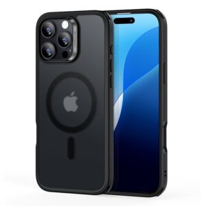 Give your iPhone 16 Pro Max a sleek upgrade with the ESR MagSafe Classic Series Hybrid Case in Frosted Black.
