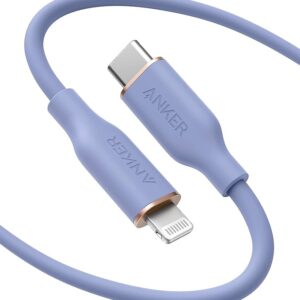 ANKER POWERLINE III FLOW USB C WITH LIGHTNING CONNECTOR 3FT BLUE A8662H31
