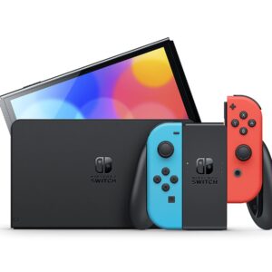 NINTENDO SWITCH OLED CONSOLE WITH BLUE-RED JOY-CON