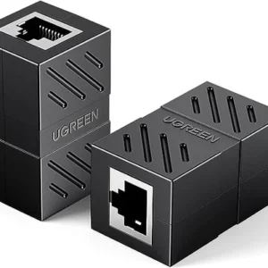 UGREEN RJ 45 NETWORK KEYSTONE JACK IN-LINE COUPLER FEMALE TO FEMALE 10PCS BLACK 30718