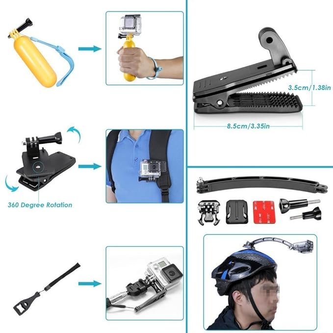 POWERPAK 50 IN 1 GOPRO ACTION CAMERA ACCESSORIES KIT - Image 7