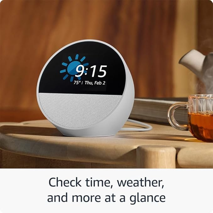 Amazon Echo Spot - Smart Alarm Clock with Vibrant Sound and Alexa Speaker - Image 6