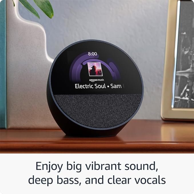 Amazon Echo Spot - Smart Alarm Clock with Vibrant Sound and Alexa Speaker - Image 5