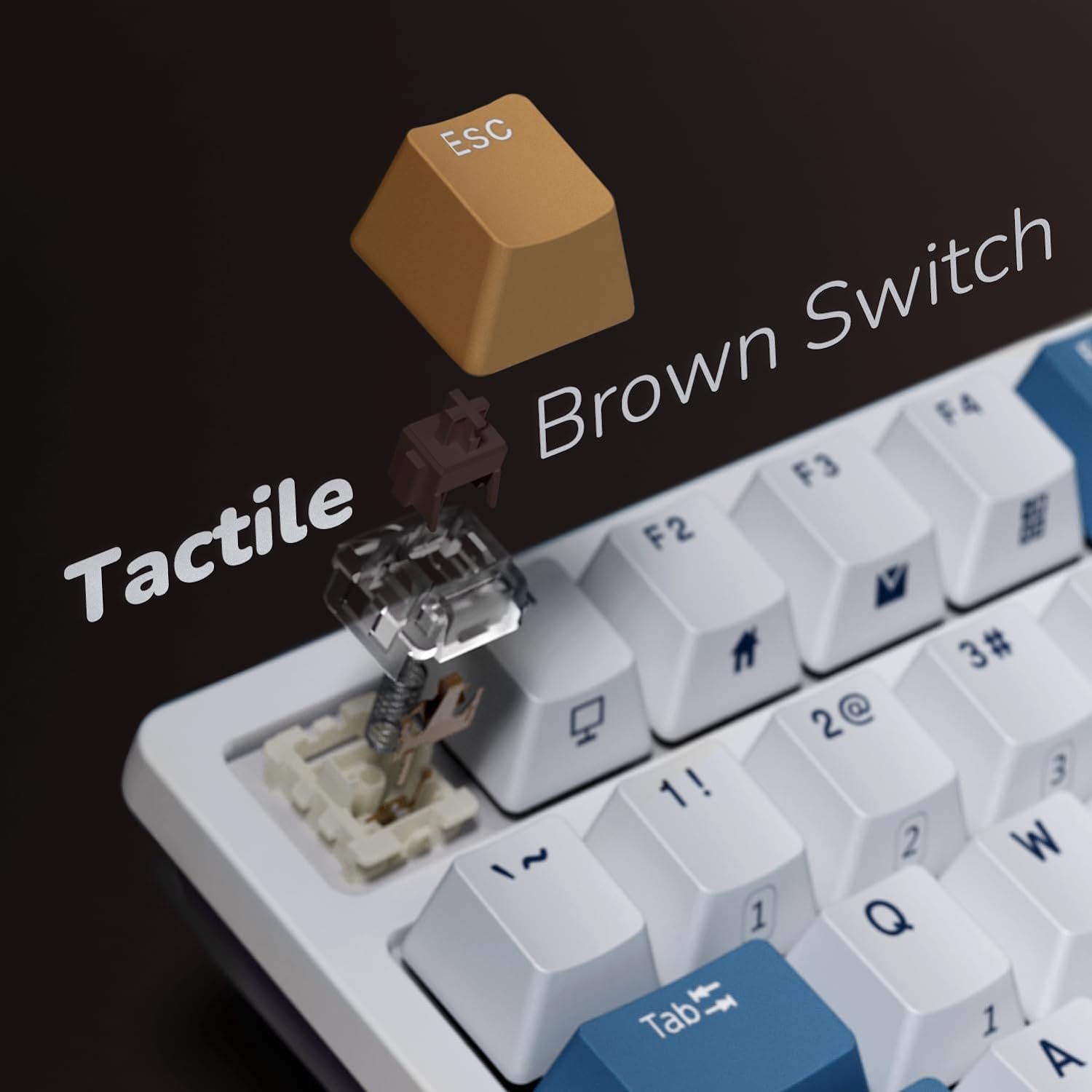 Royal Kludge RGB Tri-Modes Hot-Swap Gaming Keyboard with Brown Switches in Klein Blue - RK98 - Image 7