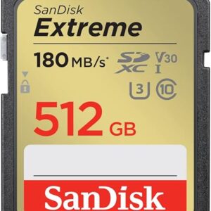 SANDISK EXTREME UHS-I CARD 512GB 180MB/S SDSDXVV-512G-GNCIN