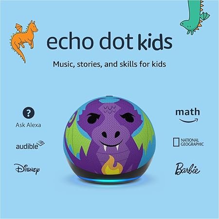 Amazon Echo Dot 5th Generation Kids Edition - Dragon - Image 2