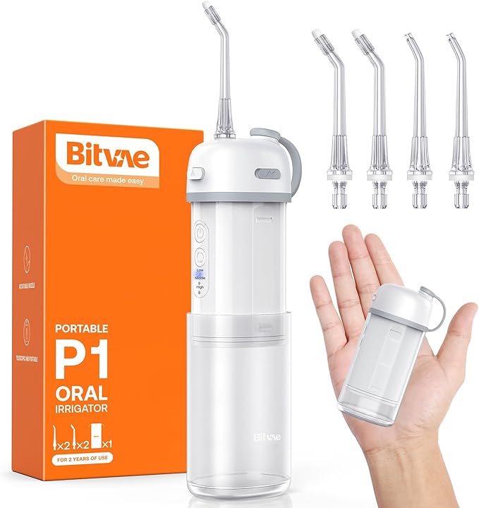 Experience next-level dental hygiene wherever life takes you with the BITVAE Water Flosser P1.