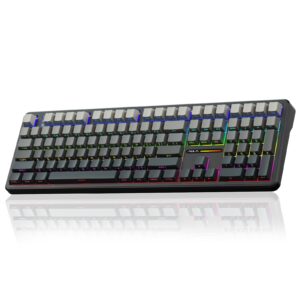 Upgrade your setup with the AULA 108 Keys RGB 100% Mechanical Gaming Keyboard F108 in the bold BK-DBLU-ORG color scheme.