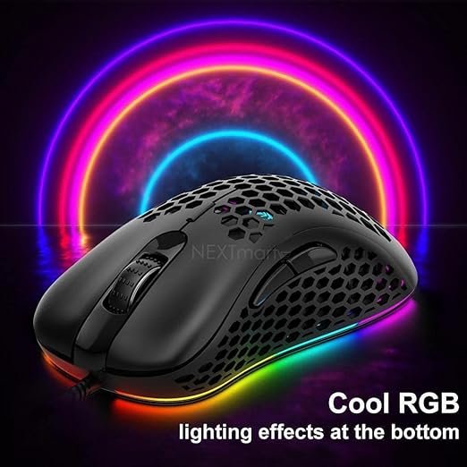 AULA Wind Gaming Mouse (Black, Rainbow Backlight, F810) - Stylish Design with Precision Control - Image 4