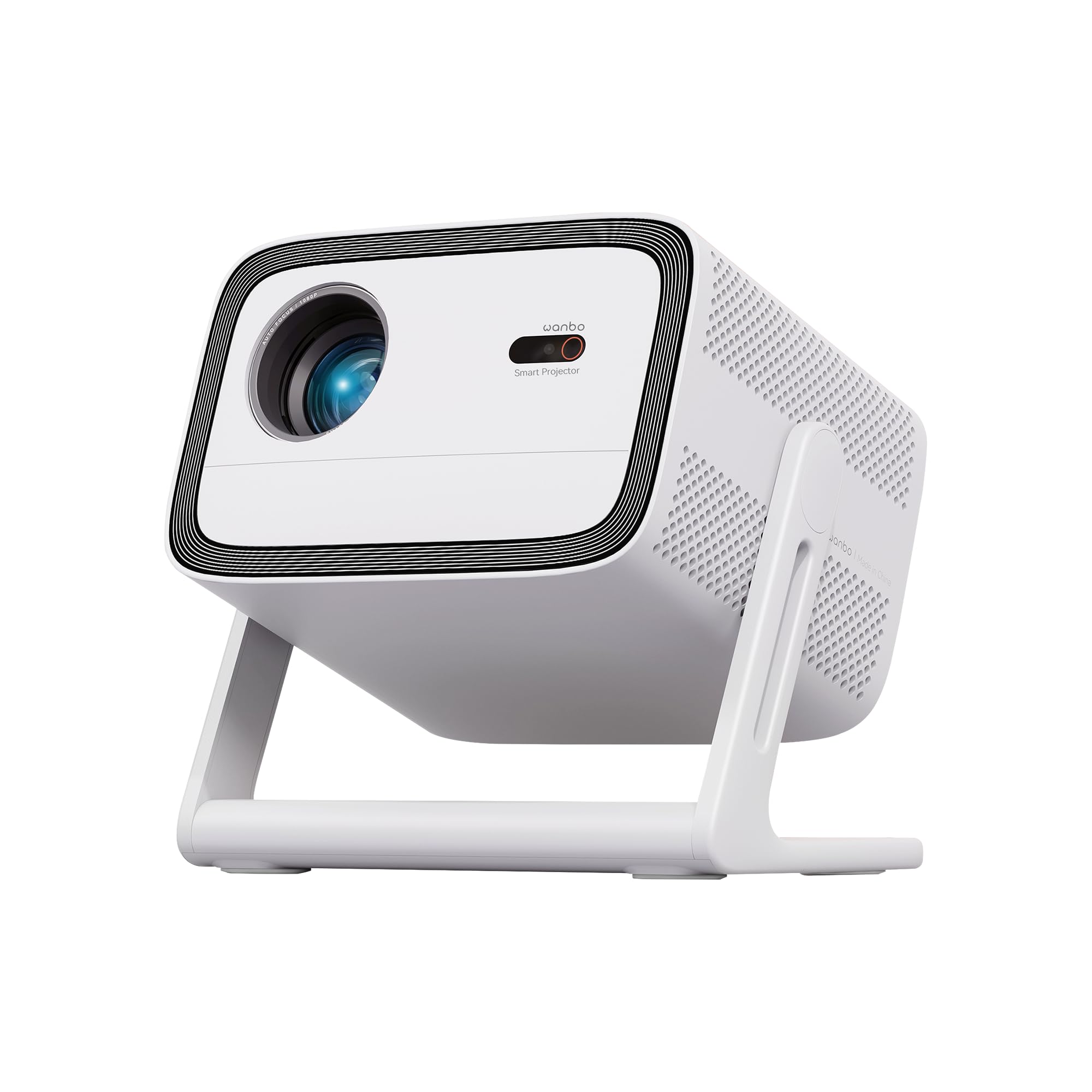 WANBO VALI 1 PRO 200 GIMBAL PROJECTOR WITH 900 ANSI 1080P AND ANDROID TV 11 WHITE