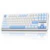 Redefine your gaming setup with the AULA 87 Keys RGB 80% Mechanical Gaming Keyboard in the elegant Sea Salt Blue F87 edition.