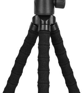 PORODO FLEXIBLE VERSATILE TRIPOD (PD-TRPH-BK) for dynamic shots. 33cm Extended Height and bendable, high-density foam legs. Universal 1/4" Mount and integrated phone clip for cameras & smartphones. 360° Panoramic Ball Head for precise angle adjustments. 2KG Load Capacity for stable support of various devices. Lightweight (0.2kg) & Portable, ideal for travel and outdoor use. Perfect for vlogging, photography, time-lapses, and video calls.