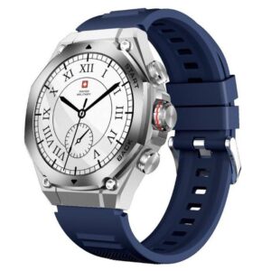 SWISS MILITARY DOM 6 WATCH WITH SILICONE STRAP BLUE SM-WCH-DOM6-SILF-BLUSS